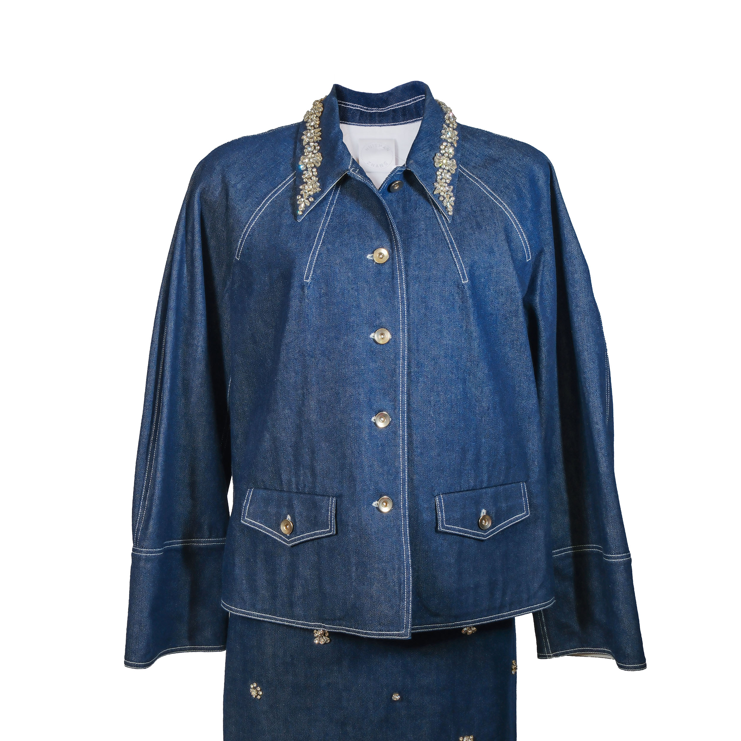 Huishan Zhang two-piece denim set - le dressing Monaco